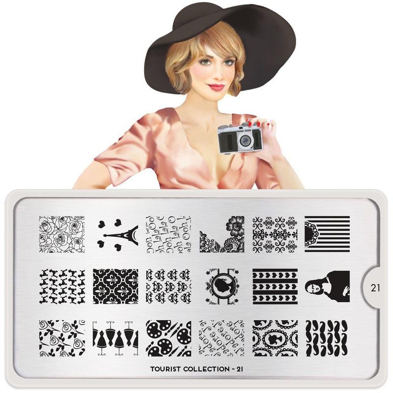 Tourist 21-Nail Art Stencils-[stencil]-[manicure]-[image-plate]-MoYou London