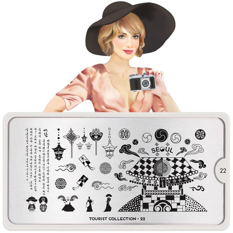 Tourist 22-Nail Art Stencils-[stencil]-[manicure]-[image-plate]-MoYou London