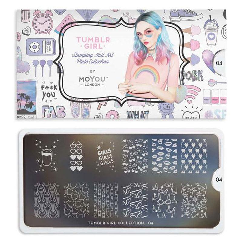 Tumblr Girl 04-Stamping Nail Art Stencils-[stencil]-[manicure]-[image-plate]-MoYou London