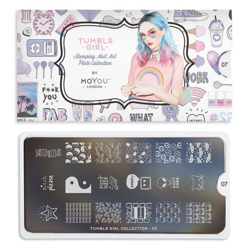 Tumblr Girl 07-Stamping Nail Art Stencils-[stencil]-[manicure]-[image-plate]-MoYou London