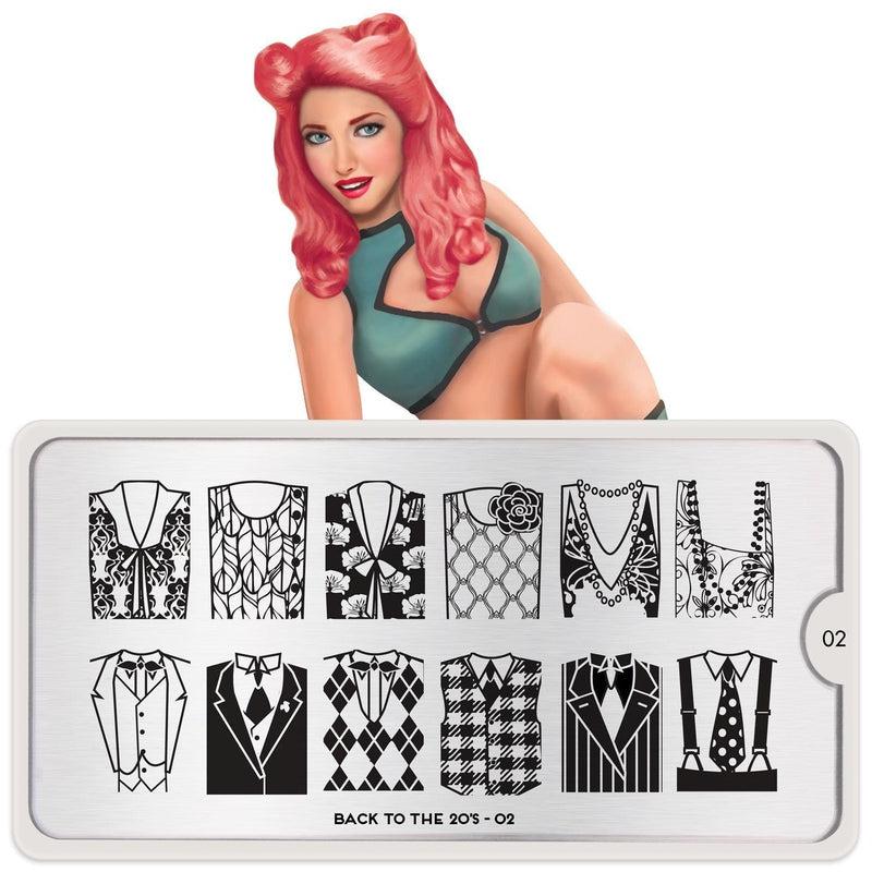 back to the 20s 02-Stamping Nail Art Stencils-[stencil]-[manicure]-[image-plate]-MoYou London