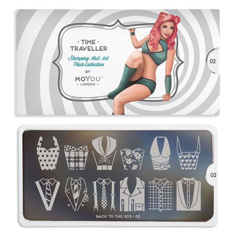 back to the 50s 02-Stamping Nail Art Stencils-[stencil]-[manicure]-[image-plate]-MoYou London