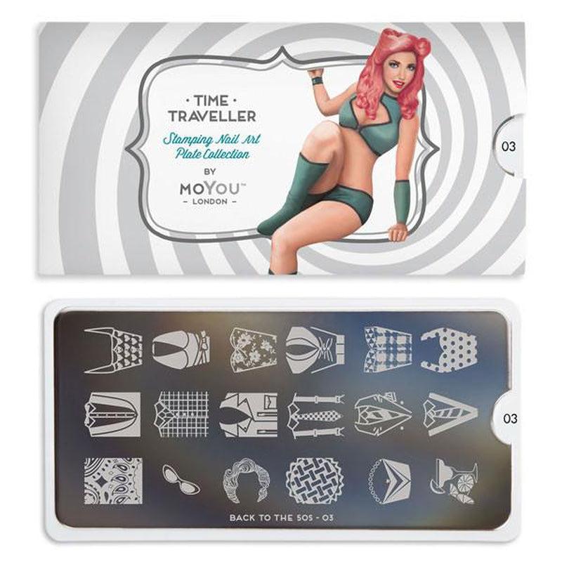 back to the 50s 03-Stamping Nail Art Stencils-[stencil]-[manicure]-[image-plate]-MoYou London