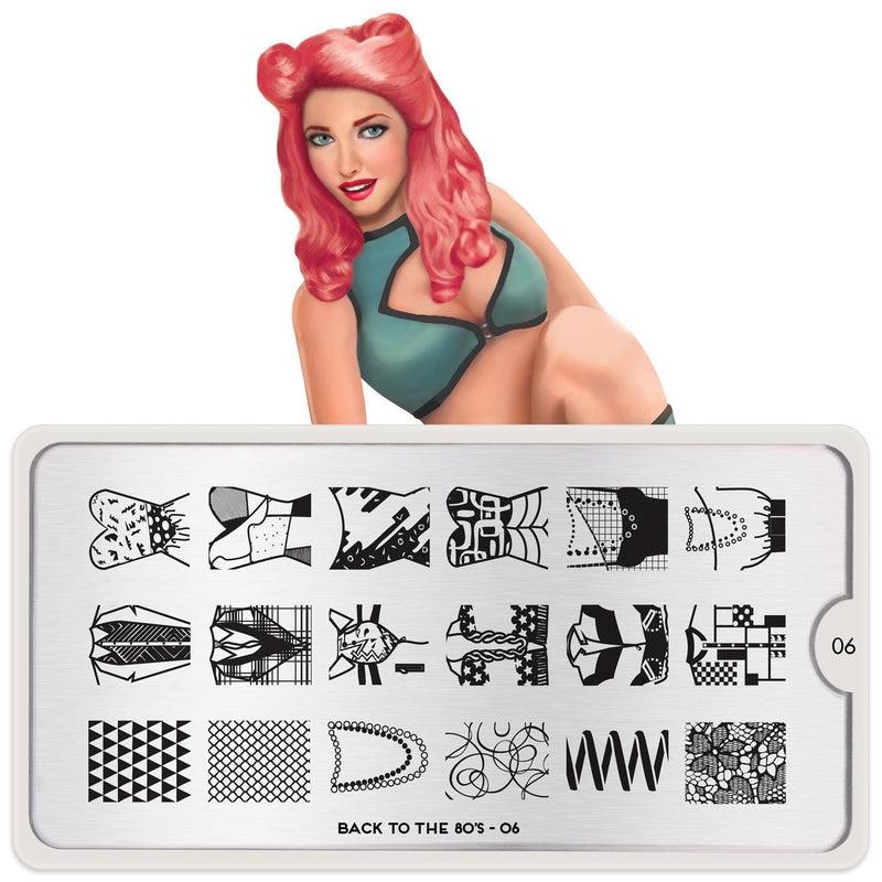 back to the 80s 06-Stamping Nail Art Stencils-[stencil]-[manicure]-[image-plate]-MoYou London