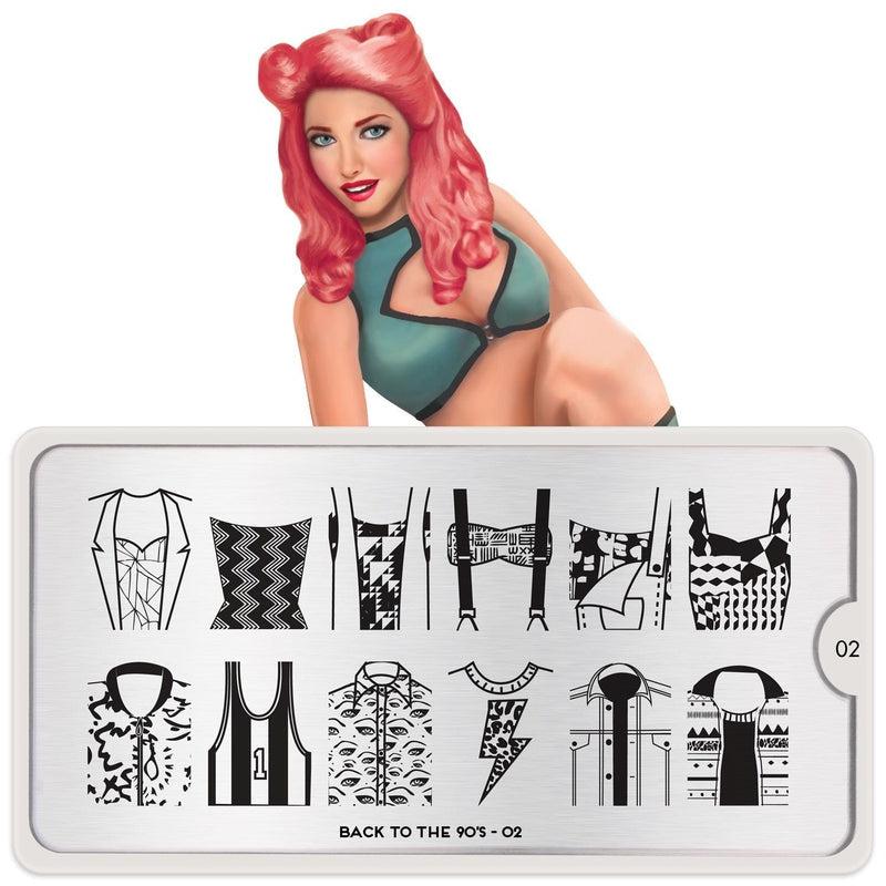 back to the 90s 02-Nail Art Stencils-[stencil]-[manicure]-[image-plate]-MoYou London