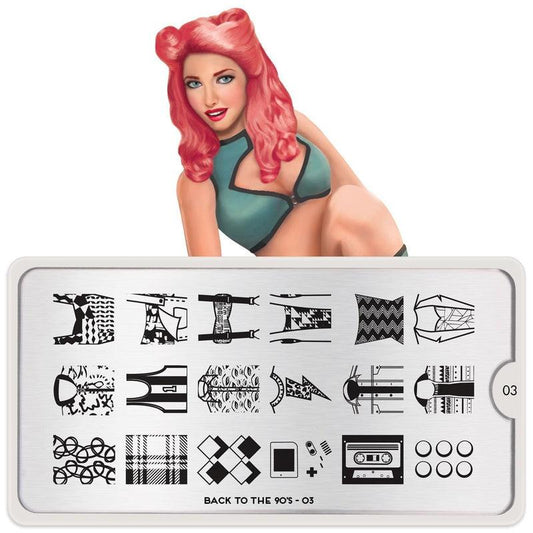 back to the 90s 03-Nail Art Stencils-[stencil]-[manicure]-[image-plate]-MoYou London